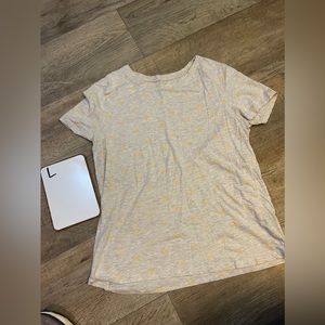Dip Oatmeal Crew Neck Tee with sunshine decals